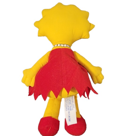 Mah Groening Red Yellow The Simpsons Lisa Soft‎ Lightweight Stuffed Toy 10.5" - Picture 3 of 8